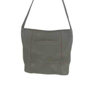 The Sak Gray Leather Women Shoulder Bag